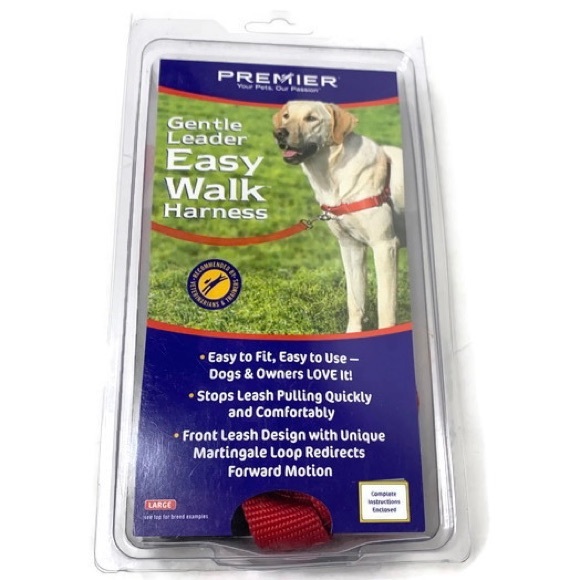 Premier Gentle Leader Easy Walk Dog Harness In Red, Size Large